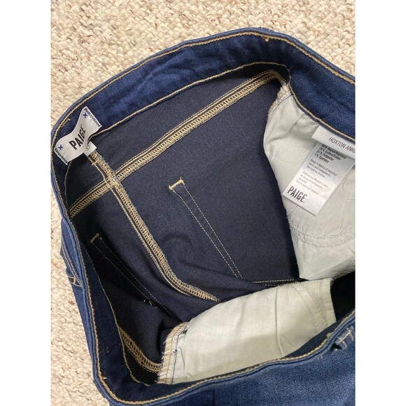 32 Paige High-Rise Dark Wash Hoxton Ankle Skinny - Picture 9 of 9